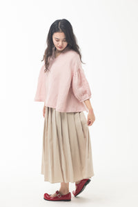 Mokpangit  A-line drop shoulder puff sleeves blouse