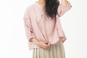 Mokpangit  A-line drop shoulder puff sleeves blouse