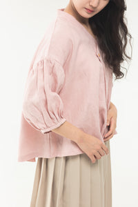 Mokpangit  A-line drop shoulder puff sleeves blouse