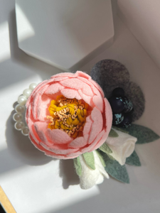 Peony & Rosebud Wrist Corsage