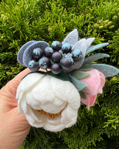 Peony & Rosebud Wrist Corsage